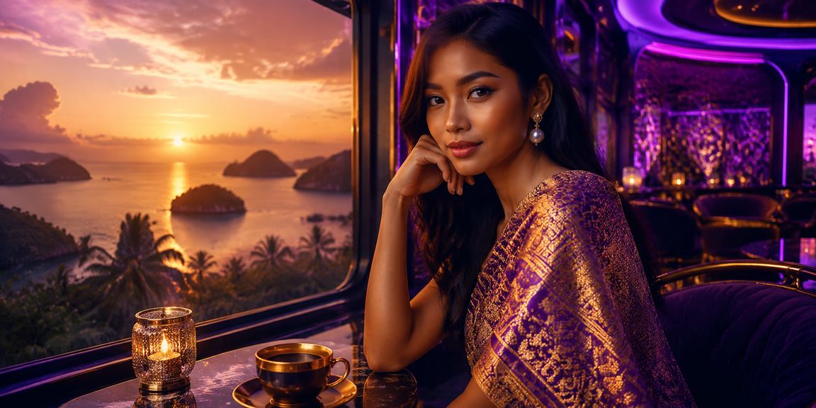 Pengguna menikmati hiburan kasino online di kafe sambil minum kopi